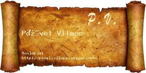 Pável Vilmos névjegykártya